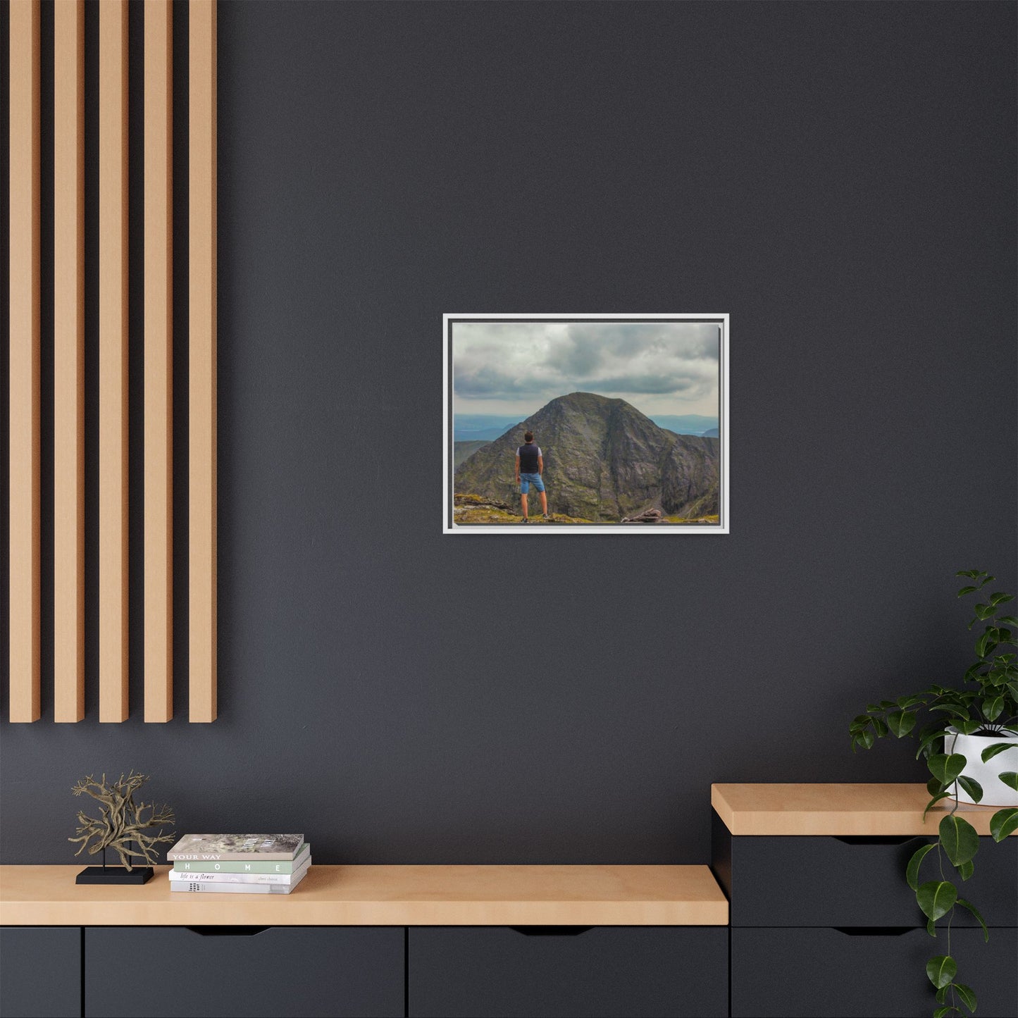 Cross On Top Matte Canvas, Framed (Multi-color)