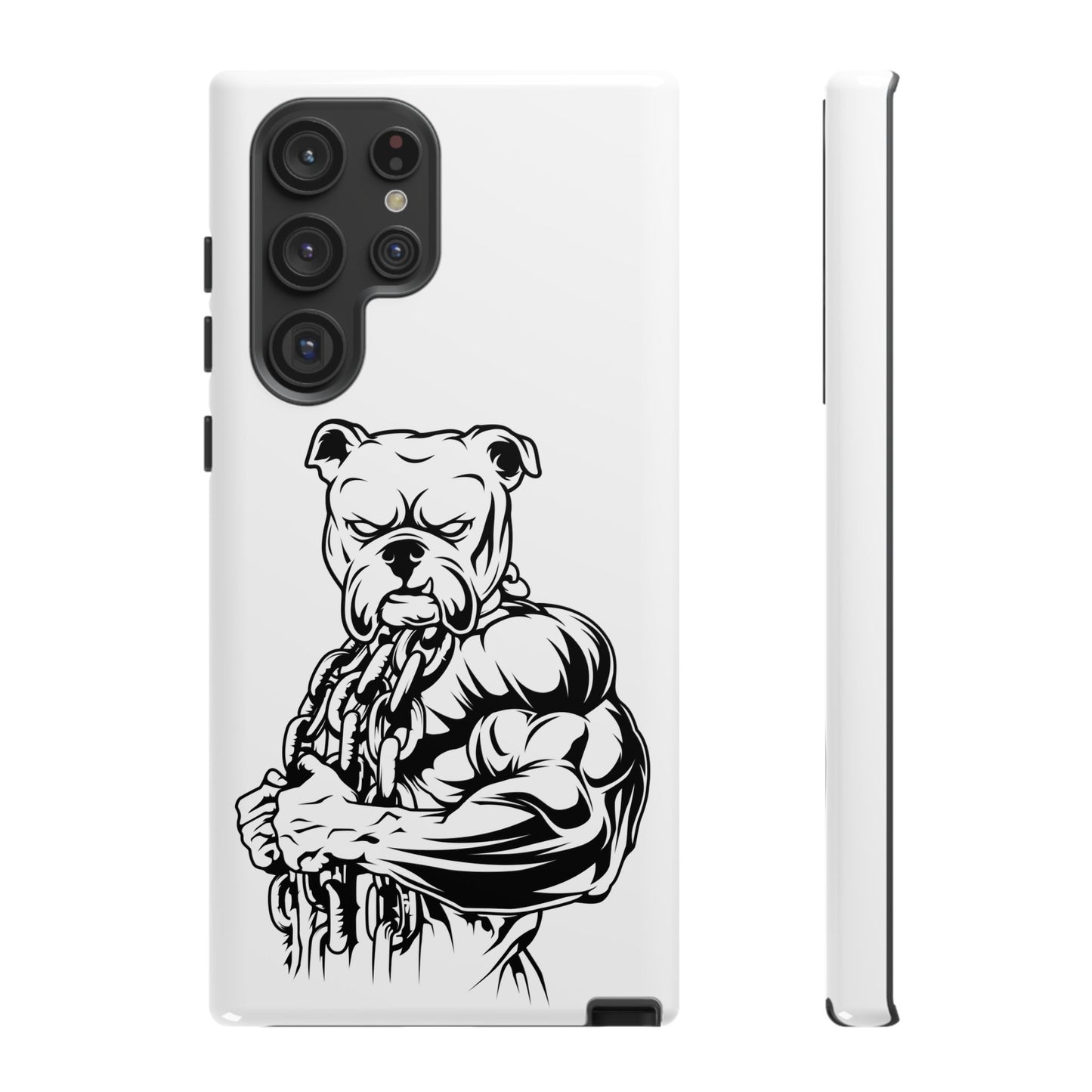 Tough Cases: Strong Bulldog Phone Case - Perfect for Dog Lovers and Fitness Enthusiasts