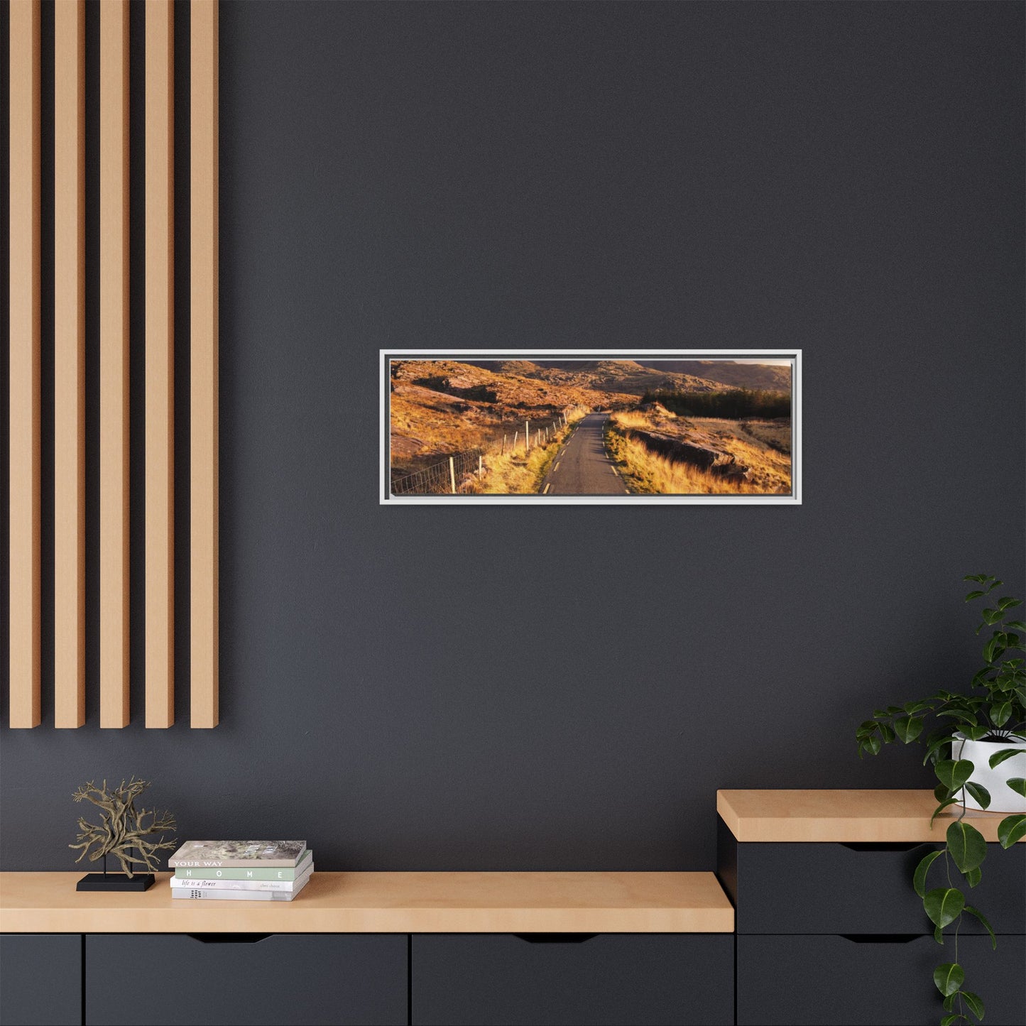 Sunset Road Matte Canvas, Framed (Multi-color)