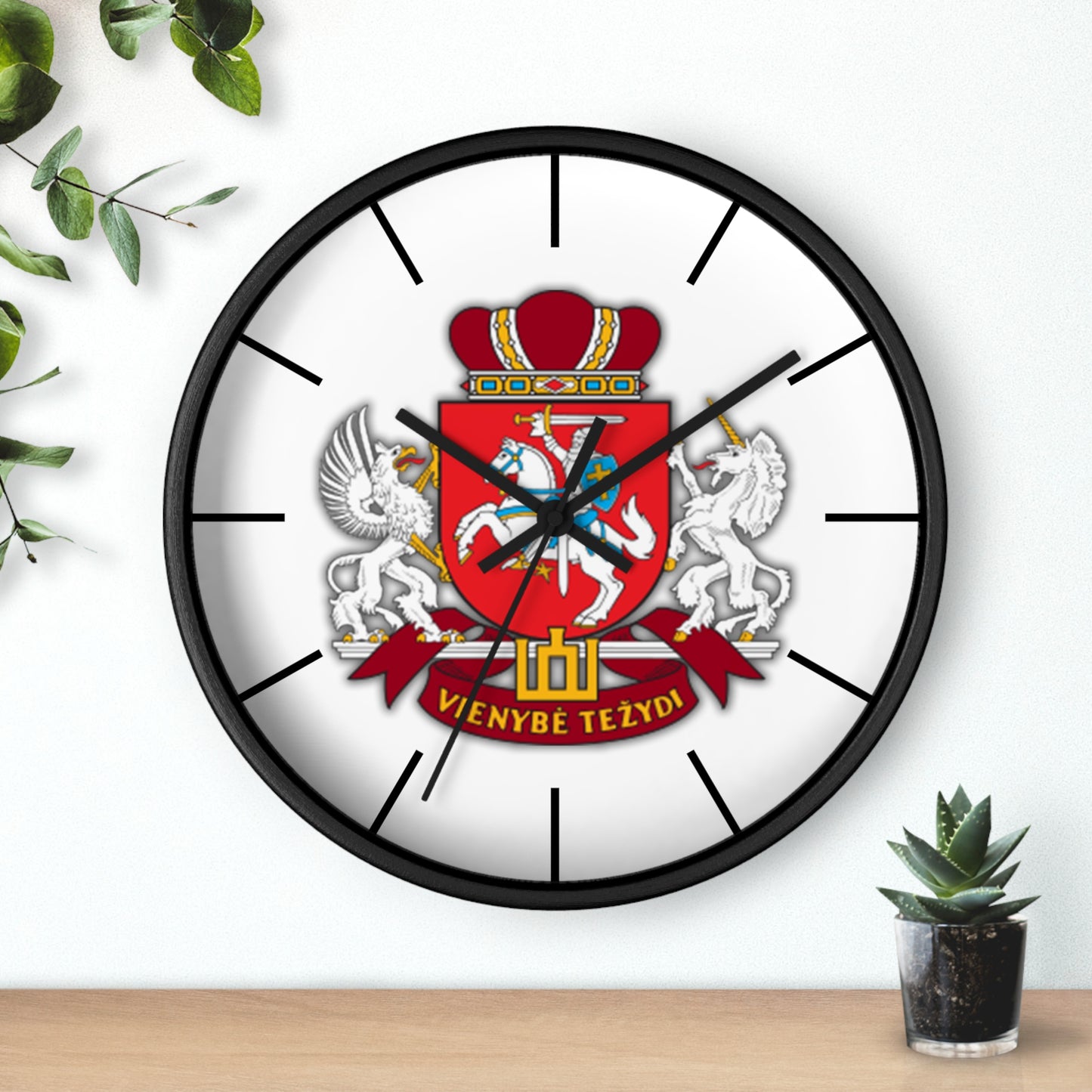 Venybe Tezydi Wall Clock - Unique Heraldic Design for Home Decor