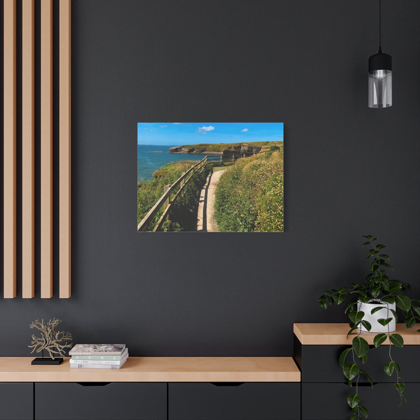 Sunny Walk In Ballybunion Matte Canvas, Stretched, 1.25"