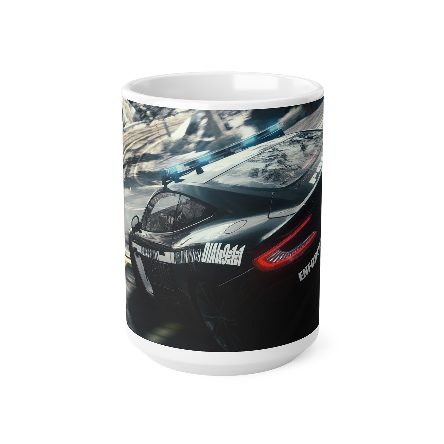 Need for Speed Ceramic Coffee Mug - 11oz & 15oz Race Car Design