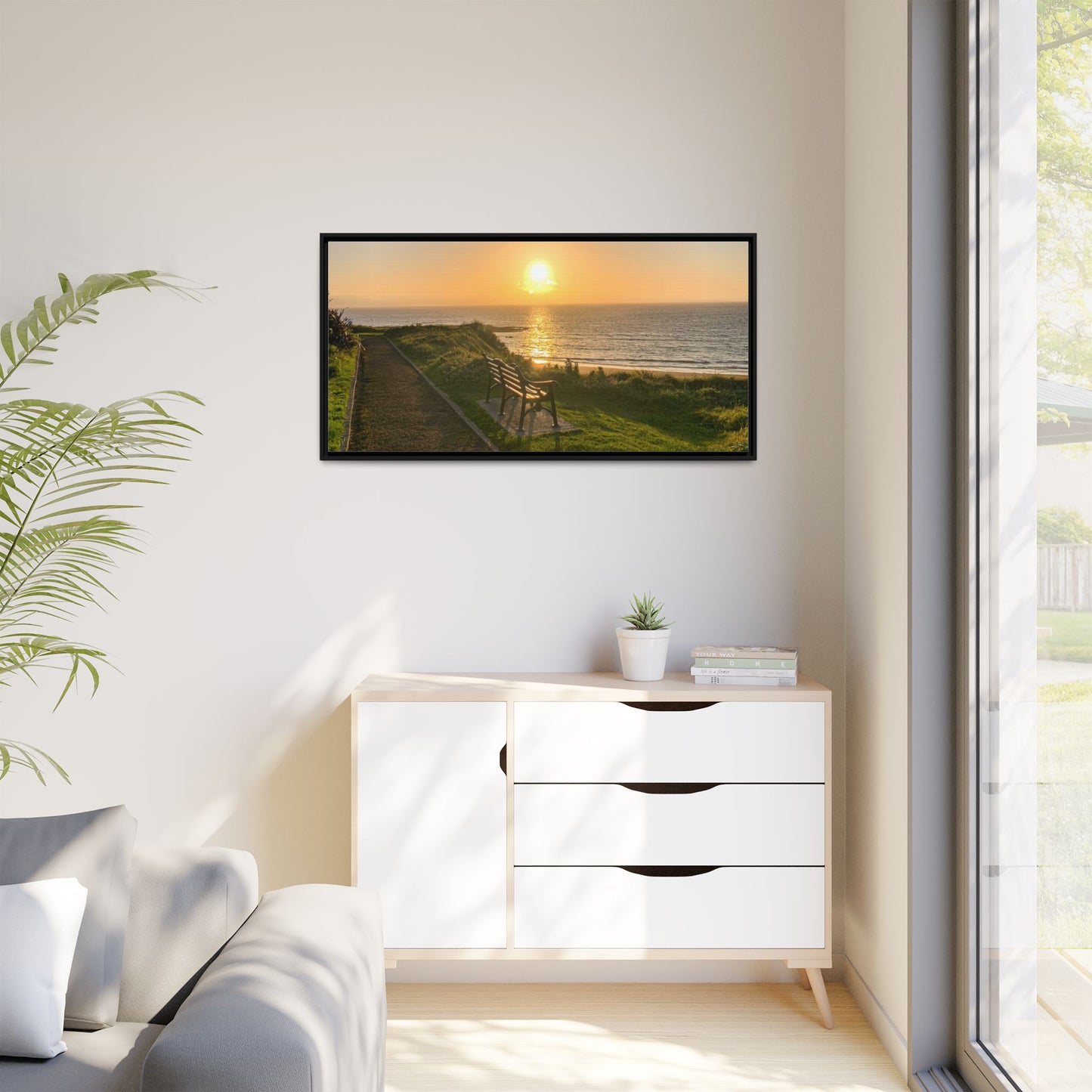 Sunset in Ballybunion 2 Matte Canvas, Framed (Multi-color)
