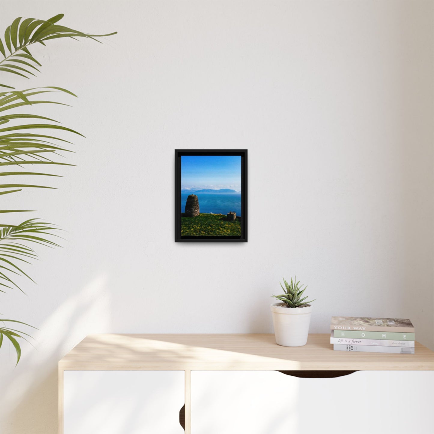 Ask Tower Matte Canvas, Framed (Multi-color)