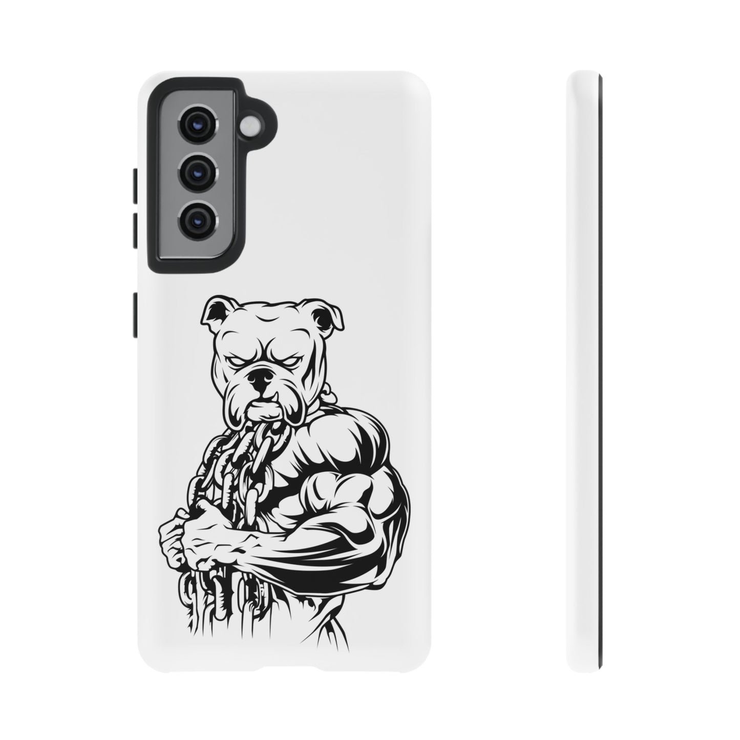 Tough Cases: Strong Bulldog Phone Case - Perfect for Dog Lovers and Fitness Enthusiasts