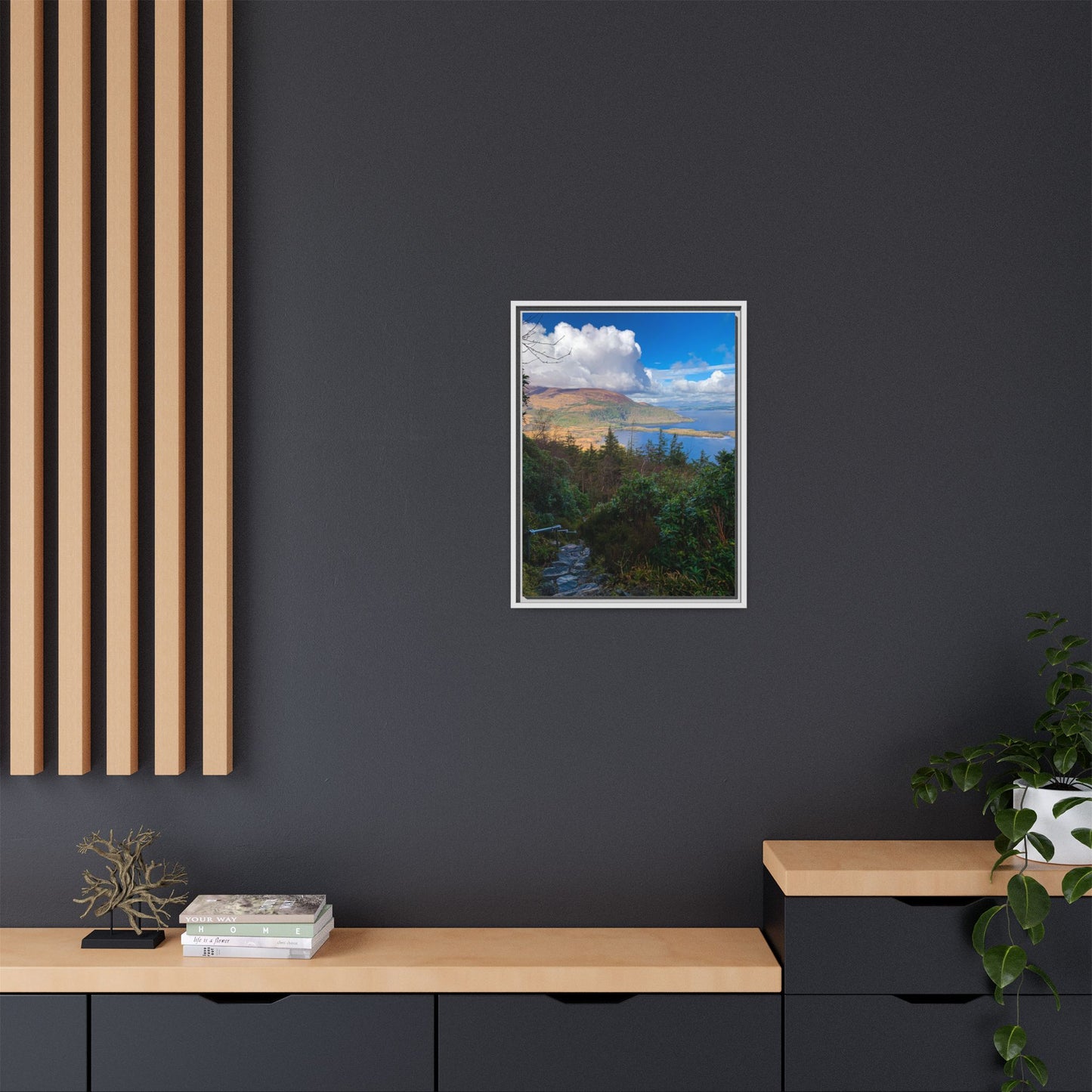 Torc Trail Stairs Matte Canvas, Framed (Multi-color)