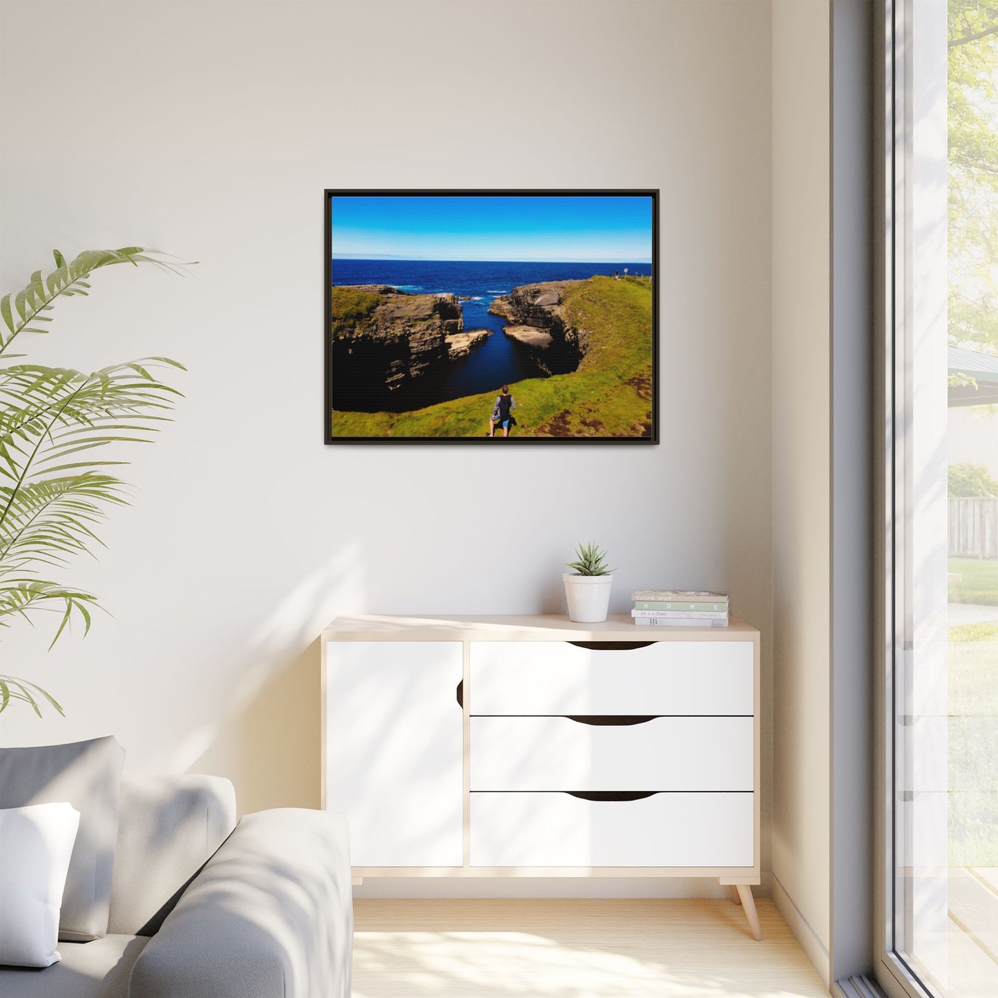 Cliffs Matte Canvas, Framed (Multi-color)