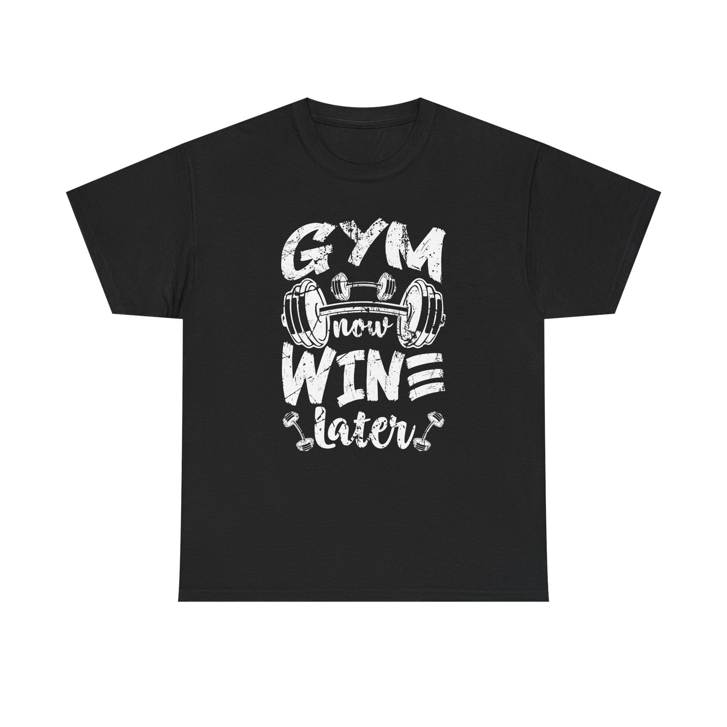 Gym Now Wine Later Unisex Heavy Cotton Tee