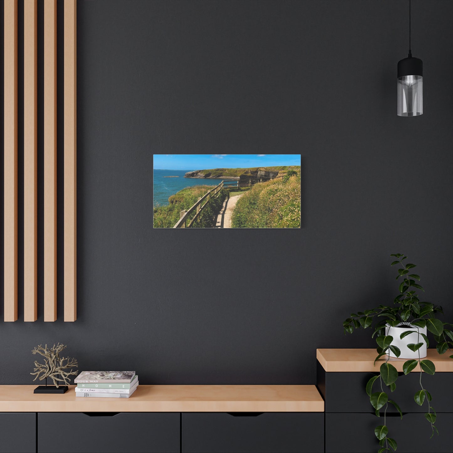 Sunny Walk In Ballybunion Matte Canvas, Stretched, 1.25"