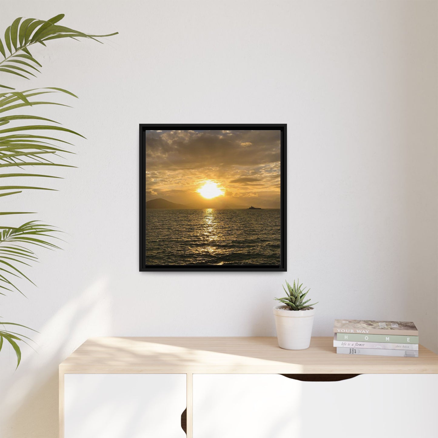 Sunset in Fenit Matte Canvas, Framed (Multi-color)