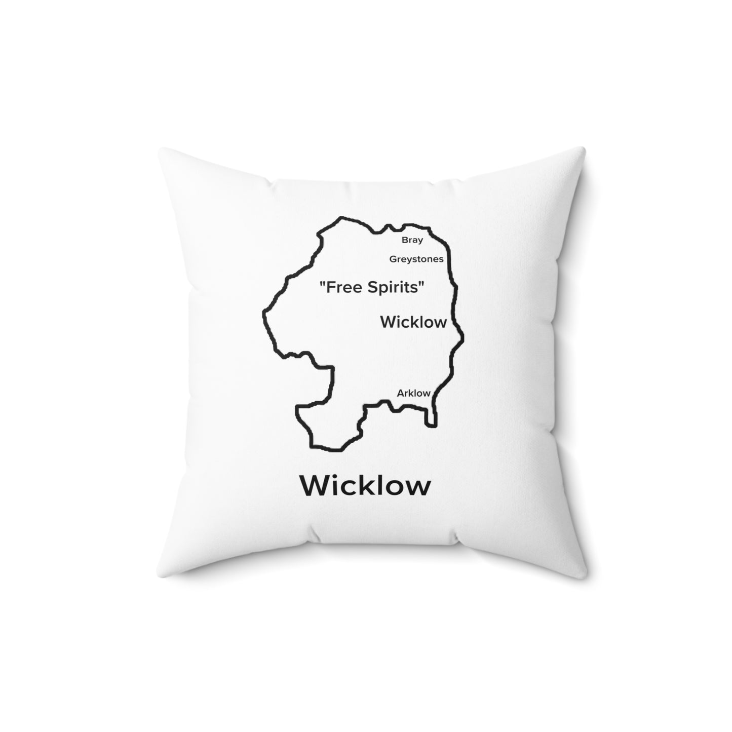 Wicklow Spun Polyester Square Pillow White Edition 2 Sizes