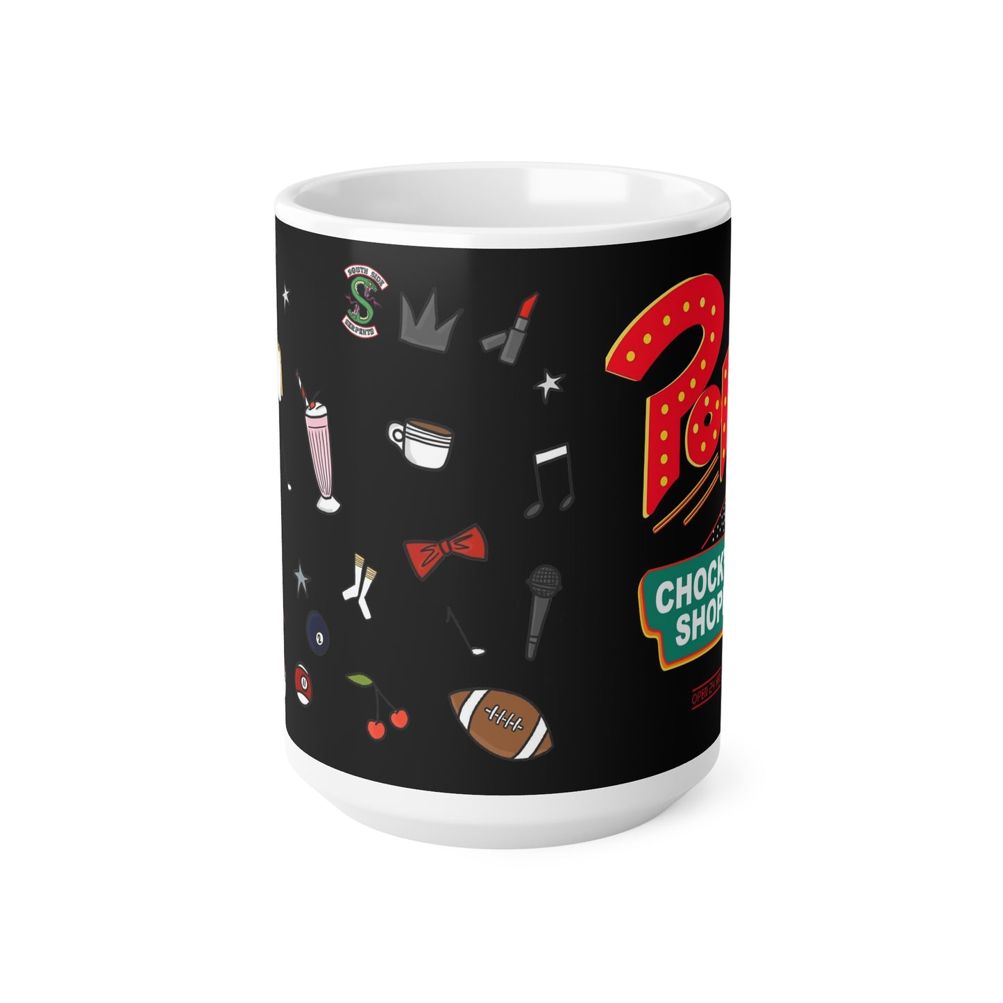 Fun Retro Diner-Inspired Ceramic Coffee Cups - 11oz & 15oz
