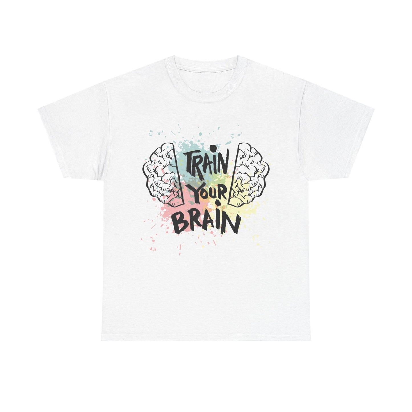 Motivational Unisex Heavy Cotton Tee - "Train Your Brain"