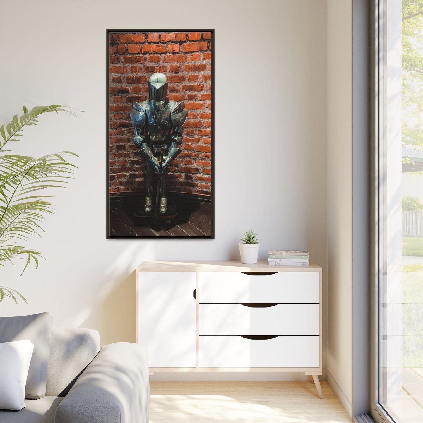 Steel Armour Medieval Age Lithuania Matte Canvas, Framed (Multi-color)