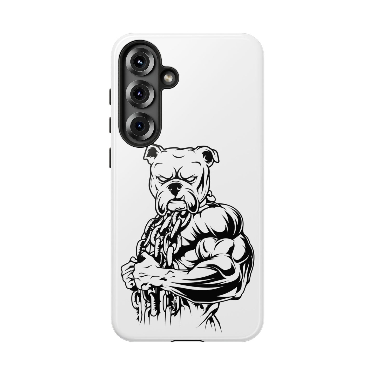 Tough Cases: Strong Bulldog Phone Case - Perfect for Dog Lovers and Fitness Enthusiasts