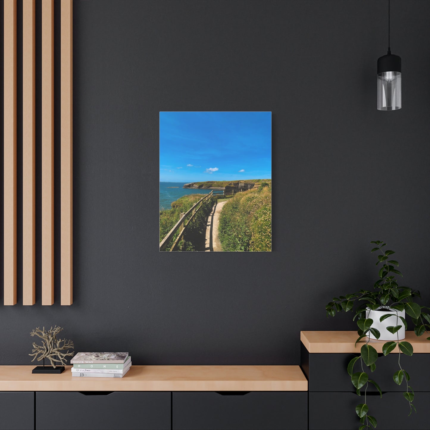 Sunny Walk In Ballybunion Matte Canvas, Stretched, 1.25"