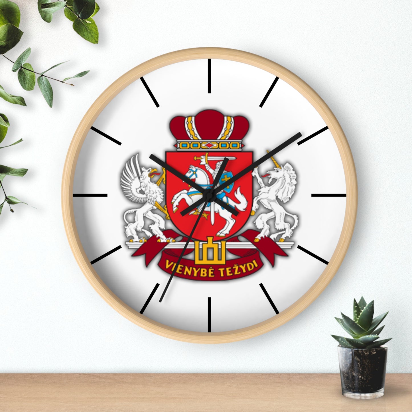 Venybe Tezydi Wall Clock - Unique Heraldic Design for Home Decor