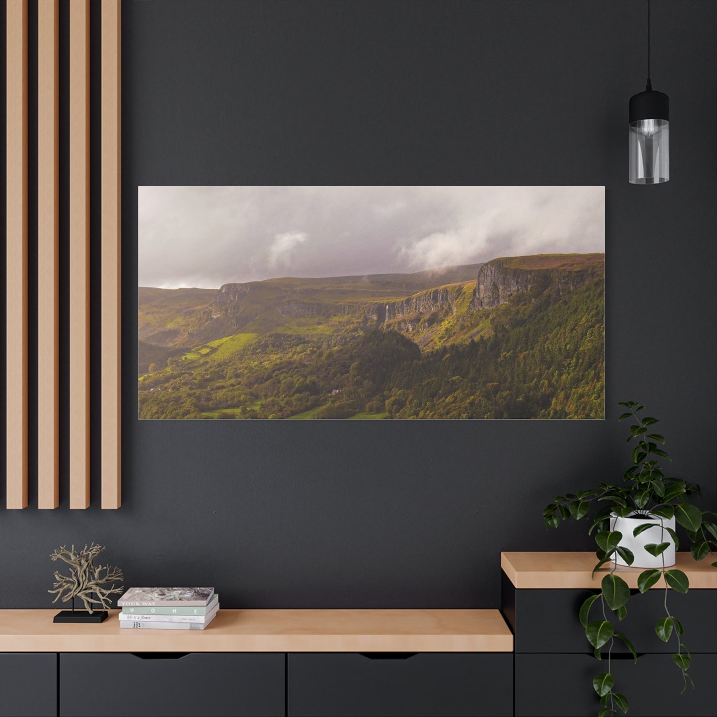 Sruth in Aghadh an Aird or The devil's Chimney Matte Canvas, Stretched, 1.25"