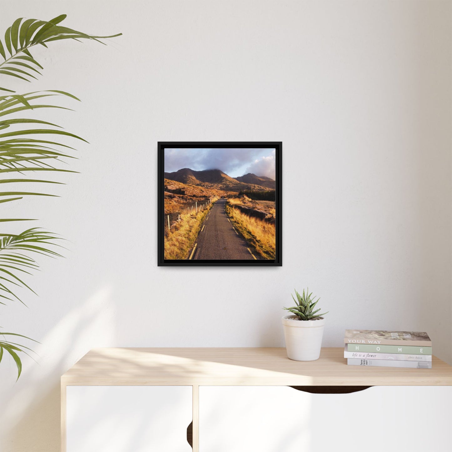 Sunset Road Matte Canvas, Framed (Multi-color)