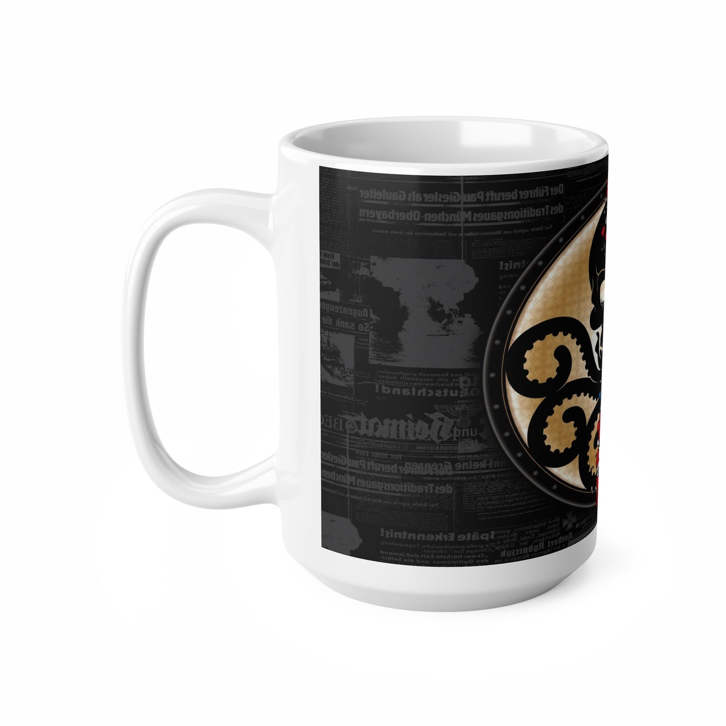 Octopus Shield Ceramic Coffee Mug - 11oz & 15oz | Unique Gift for Marine Life Lovers & Superhero Fans