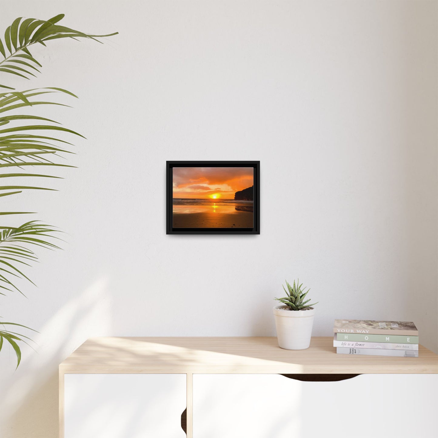 Sunset in Ballybunion Matte Canvas, Framed (Multi-color)