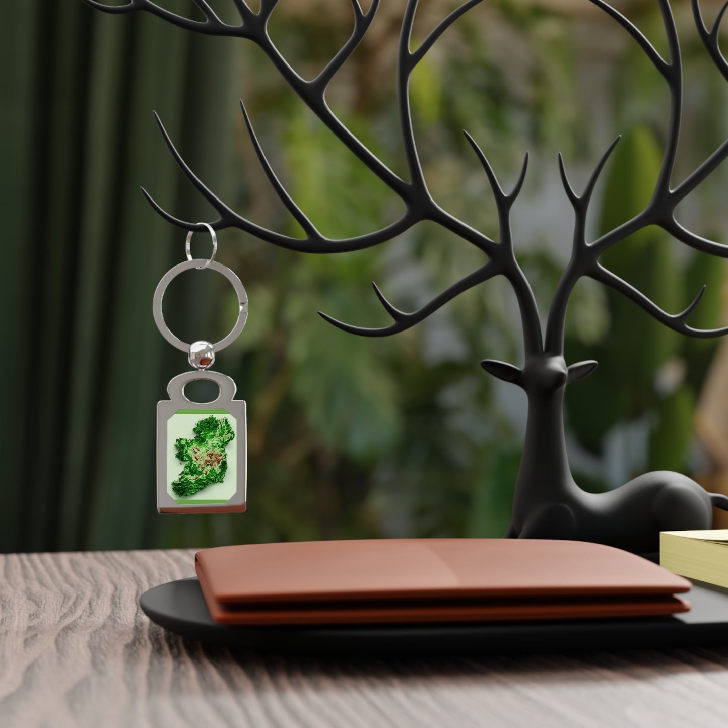 Eire Green Rectangle Photo Keyring