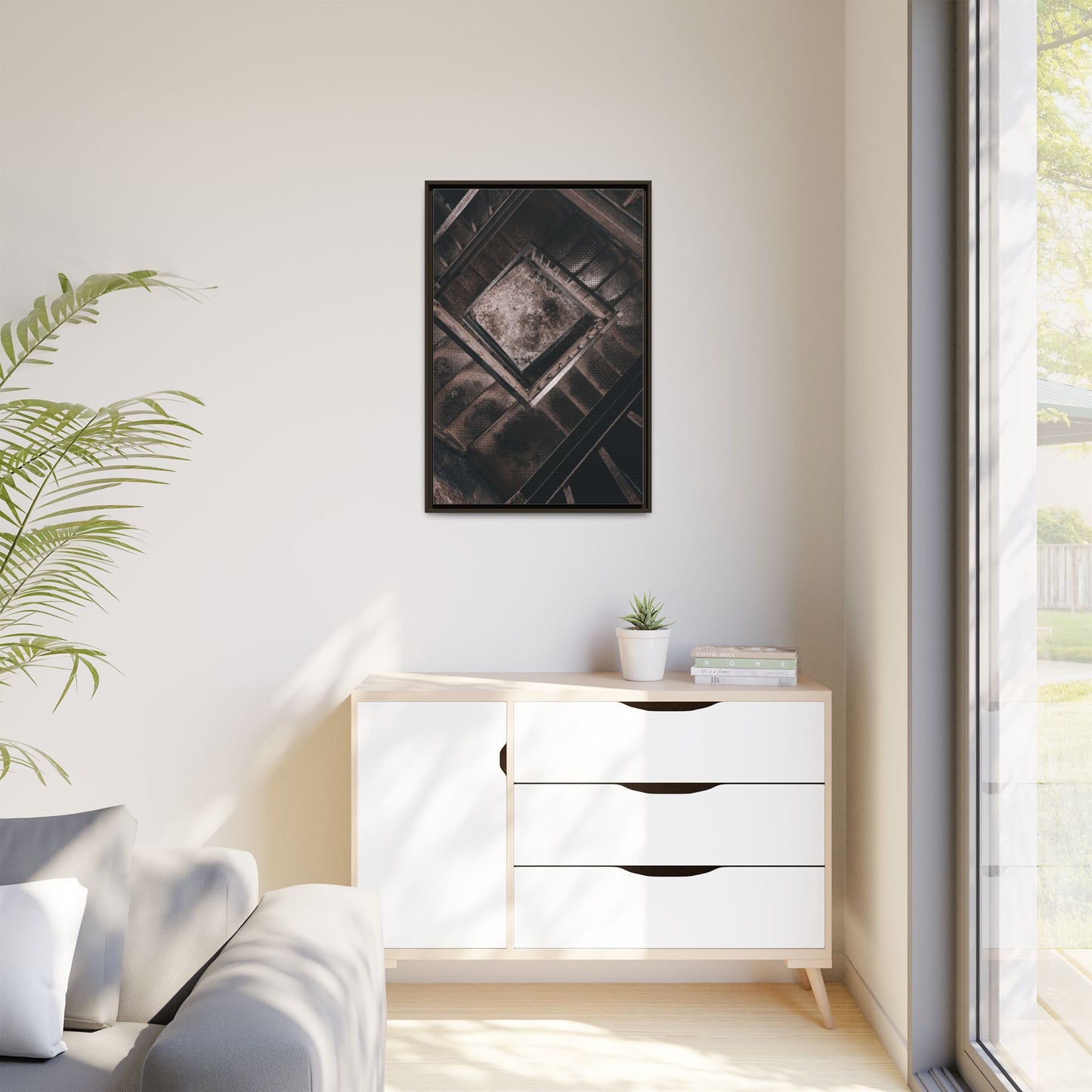Stairs To Demon World Matte Canvas, Framed (Multi-color)