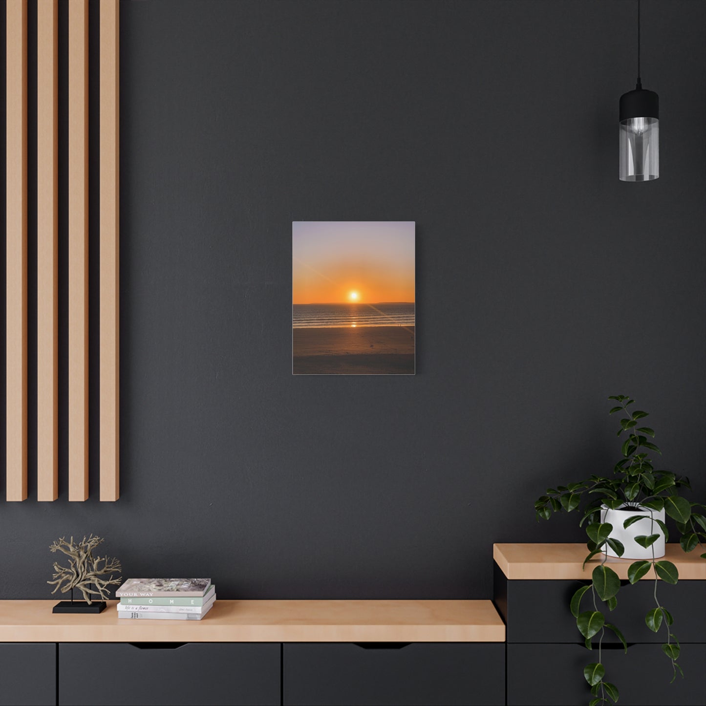 Sunset in ocean Matte Canvas, Stretched, 1.25"