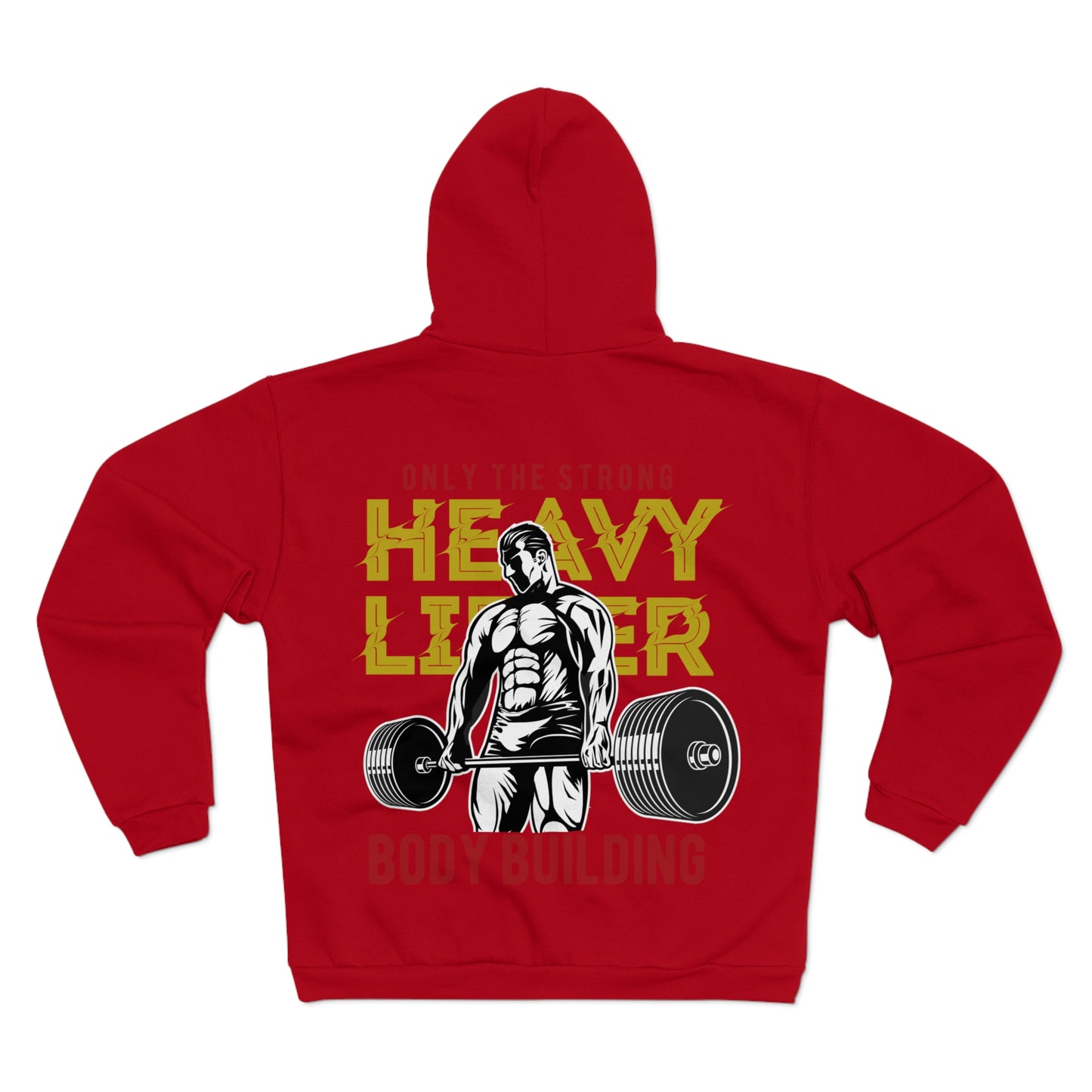 Unisex Heavy Lifter Zip Hoodie - Bold Bodybuilding Design