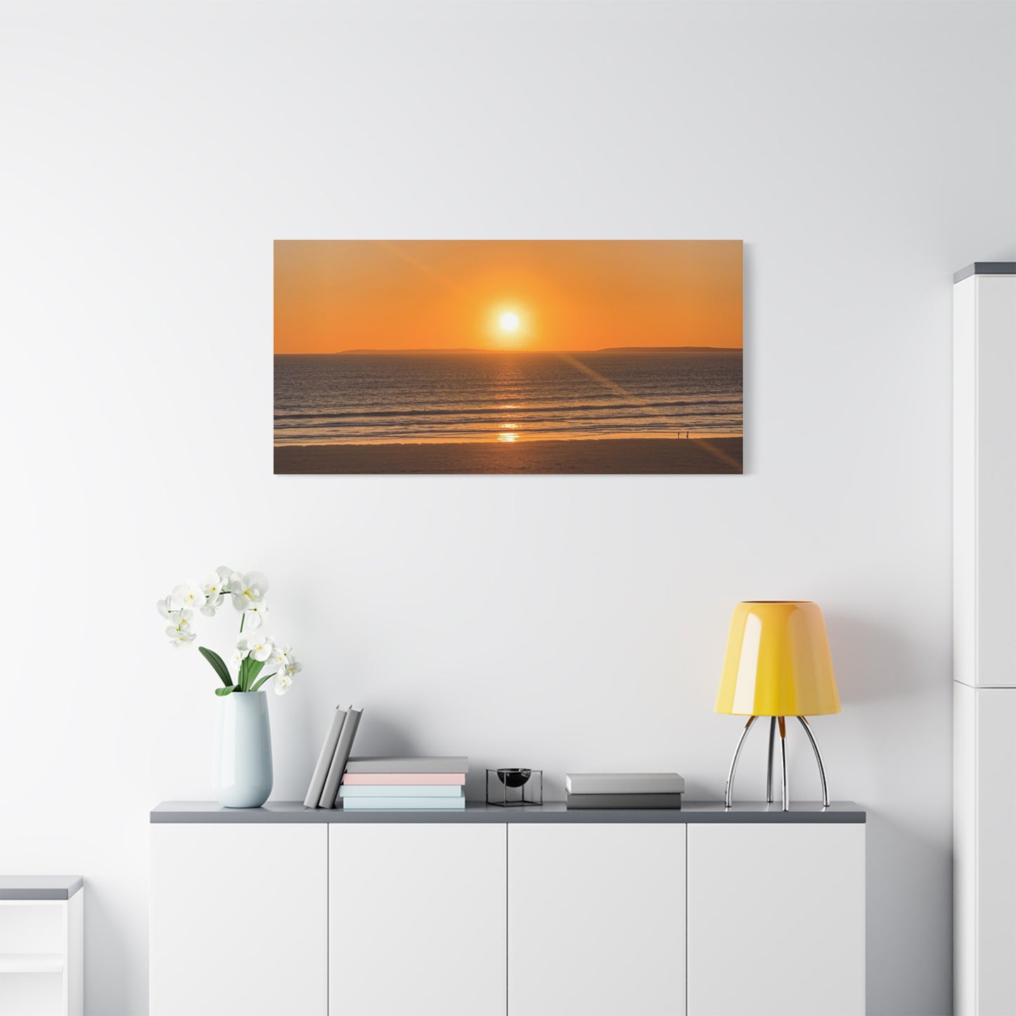 Sunset in ocean Matte Canvas, Stretched, 1.25"
