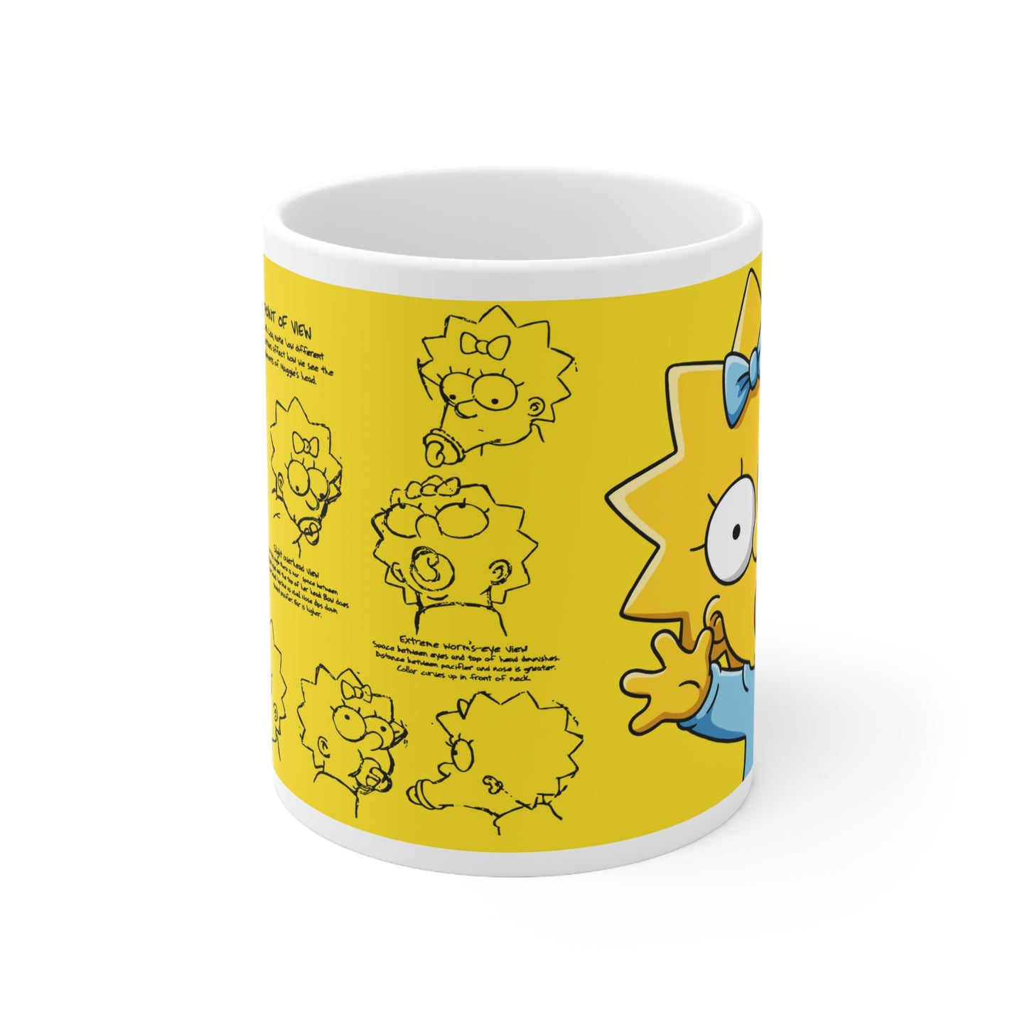Maggie Ceramic Coffee Cups – Fun 11oz & 15oz Mugs | Cartoon Coffee Mug Gift for Fans