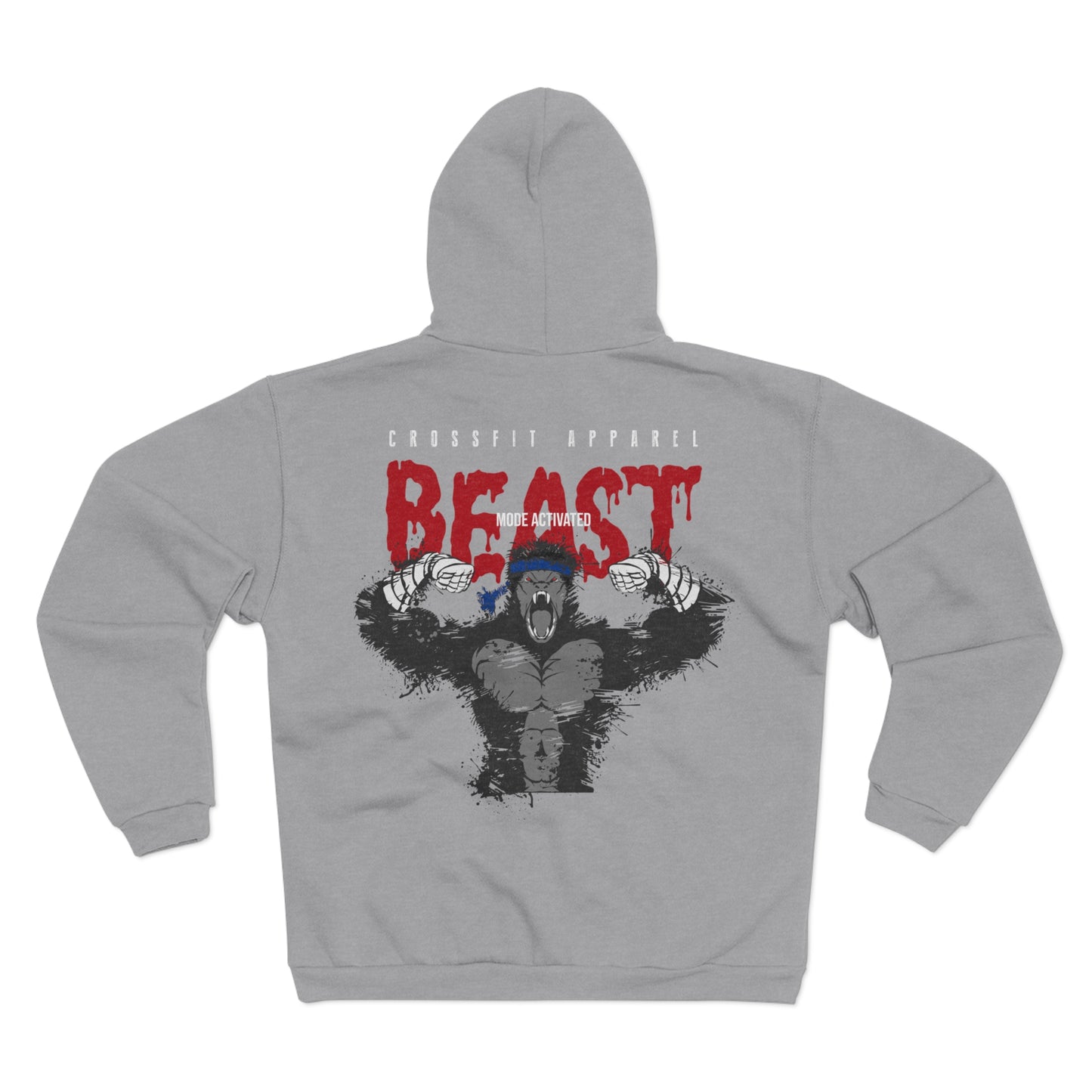 Beast Mode Activated Unisex Hooded Zip Sweatshirt - Perfect for Crossfit Enthusiasts
