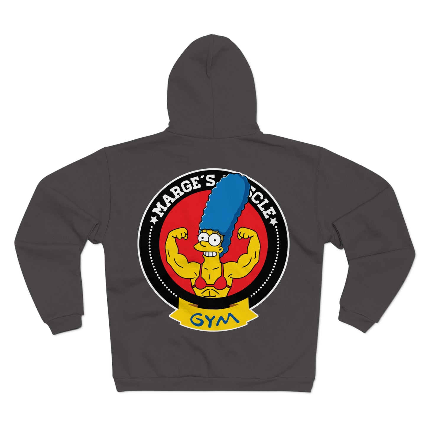 Marge's Muscle Gym Unisex Hooded Zip Sweatshirt - Funny Sweatshirt for Fitness Enthusiasts