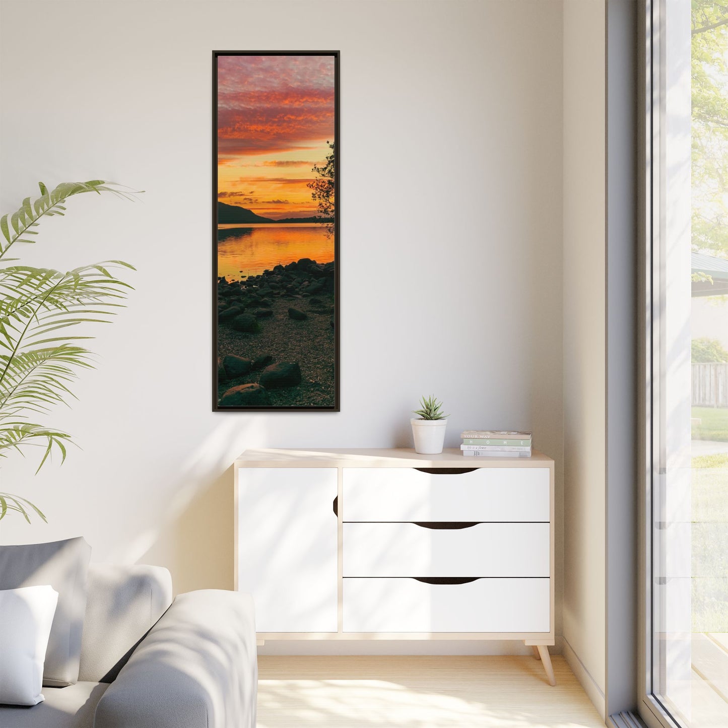 Sunset in Kerry Matte Canvas, Framed (Multi-color)