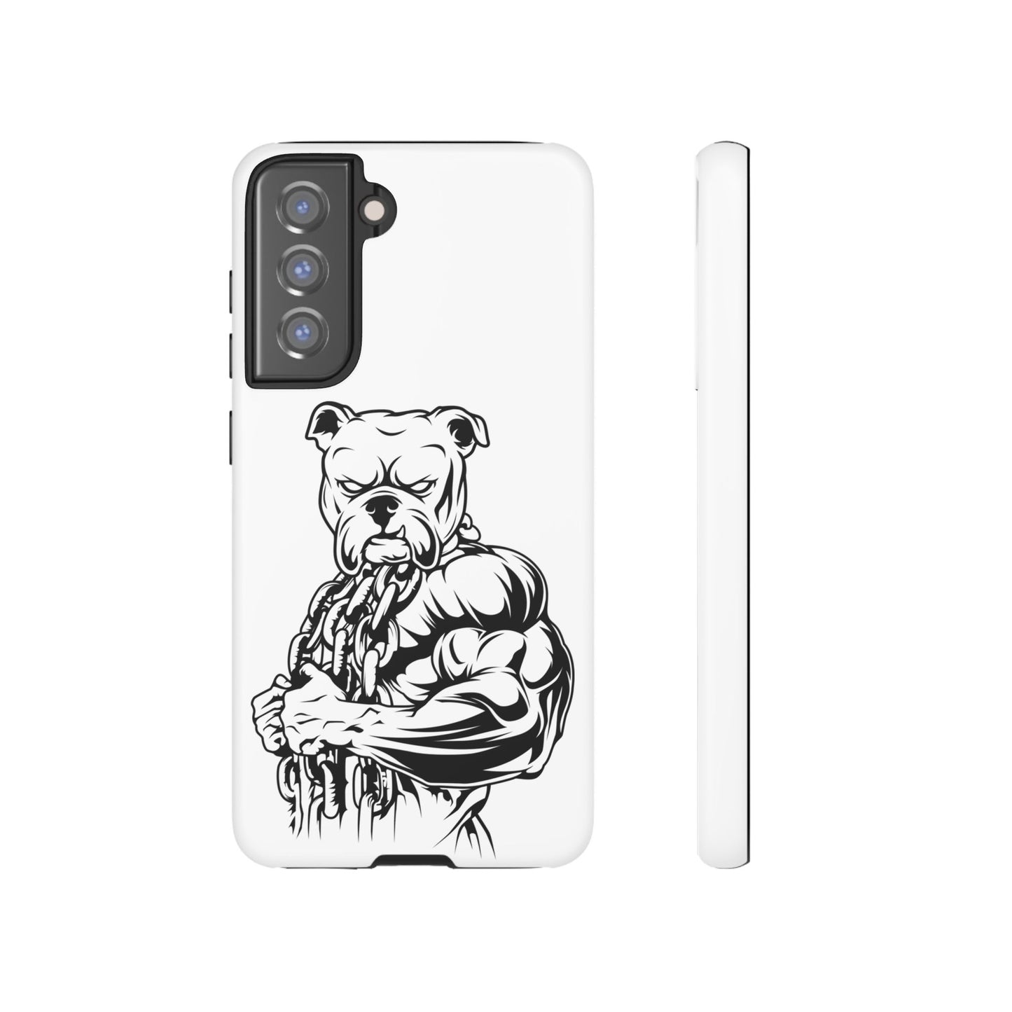 Tough Cases: Strong Bulldog Phone Case - Perfect for Dog Lovers and Fitness Enthusiasts