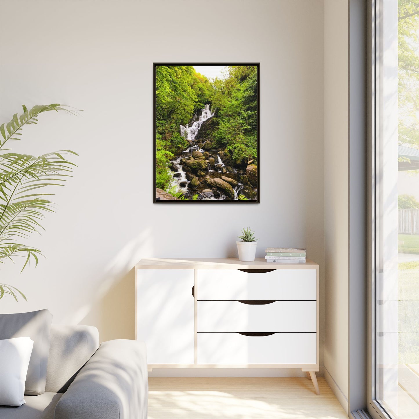 Torc Waterfall Matte Canvas, Framed (Multi-color)