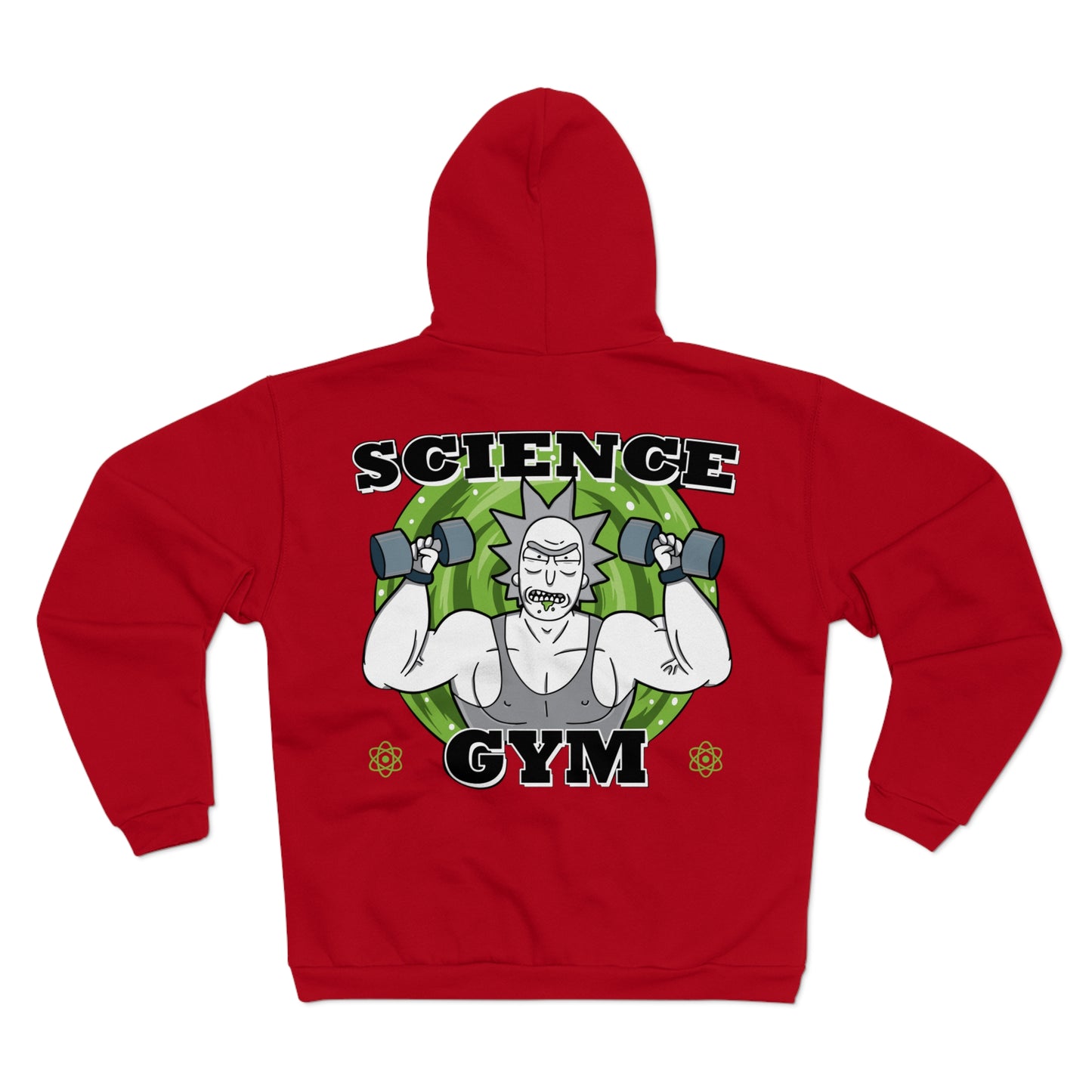 Science Gym Unisex Hooded Zip Sweatshirt - Fun Fitness Hoodie for Science Lovers
