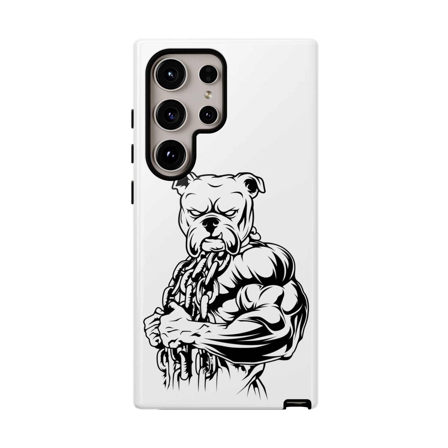 Tough Cases: Strong Bulldog Phone Case - Perfect for Dog Lovers and Fitness Enthusiasts