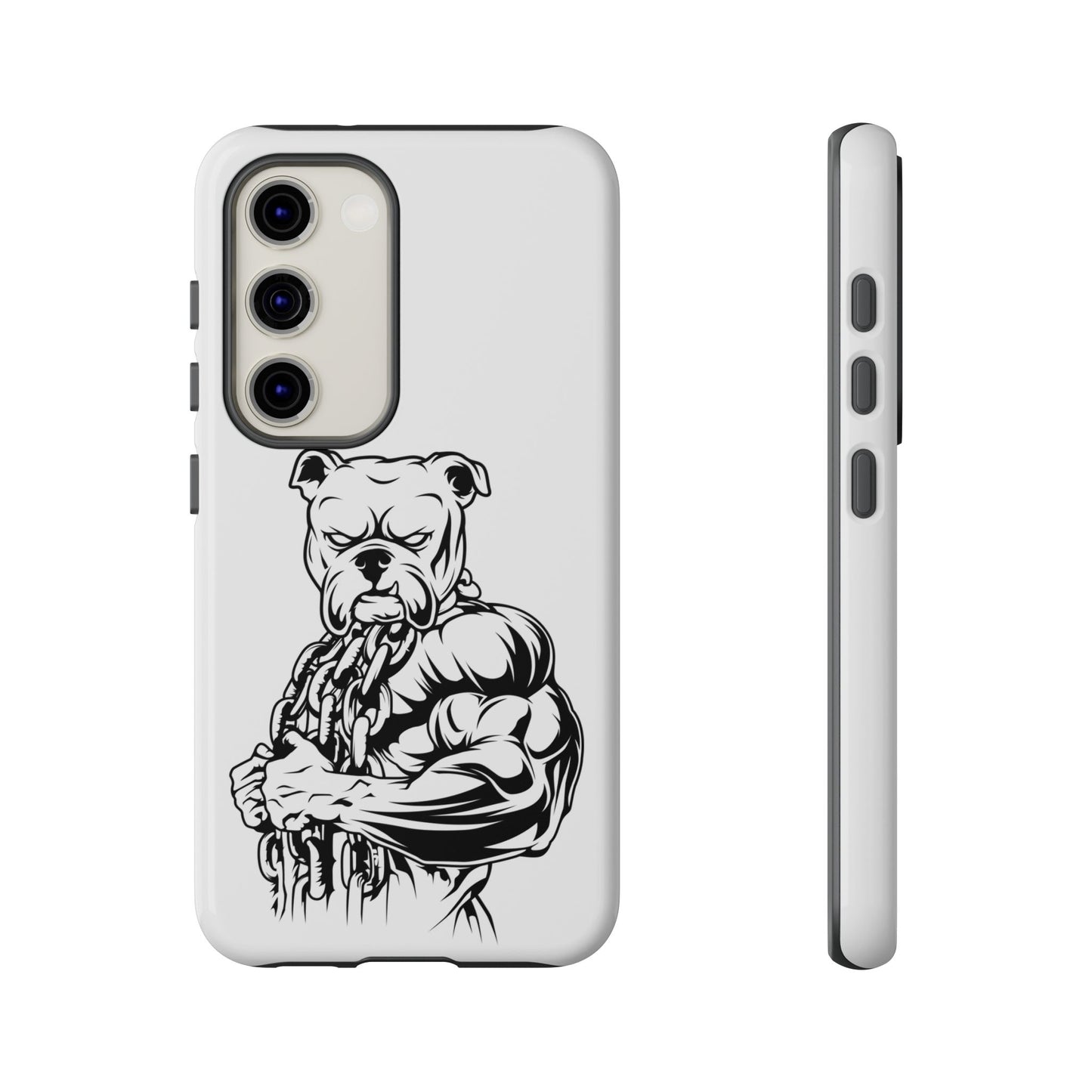 Tough Cases: Strong Bulldog Phone Case - Perfect for Dog Lovers and Fitness Enthusiasts