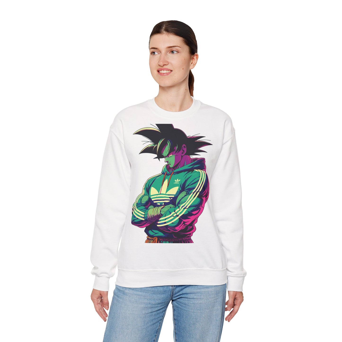 Retro Anime Crewneck Sweatshirt - Goku Design