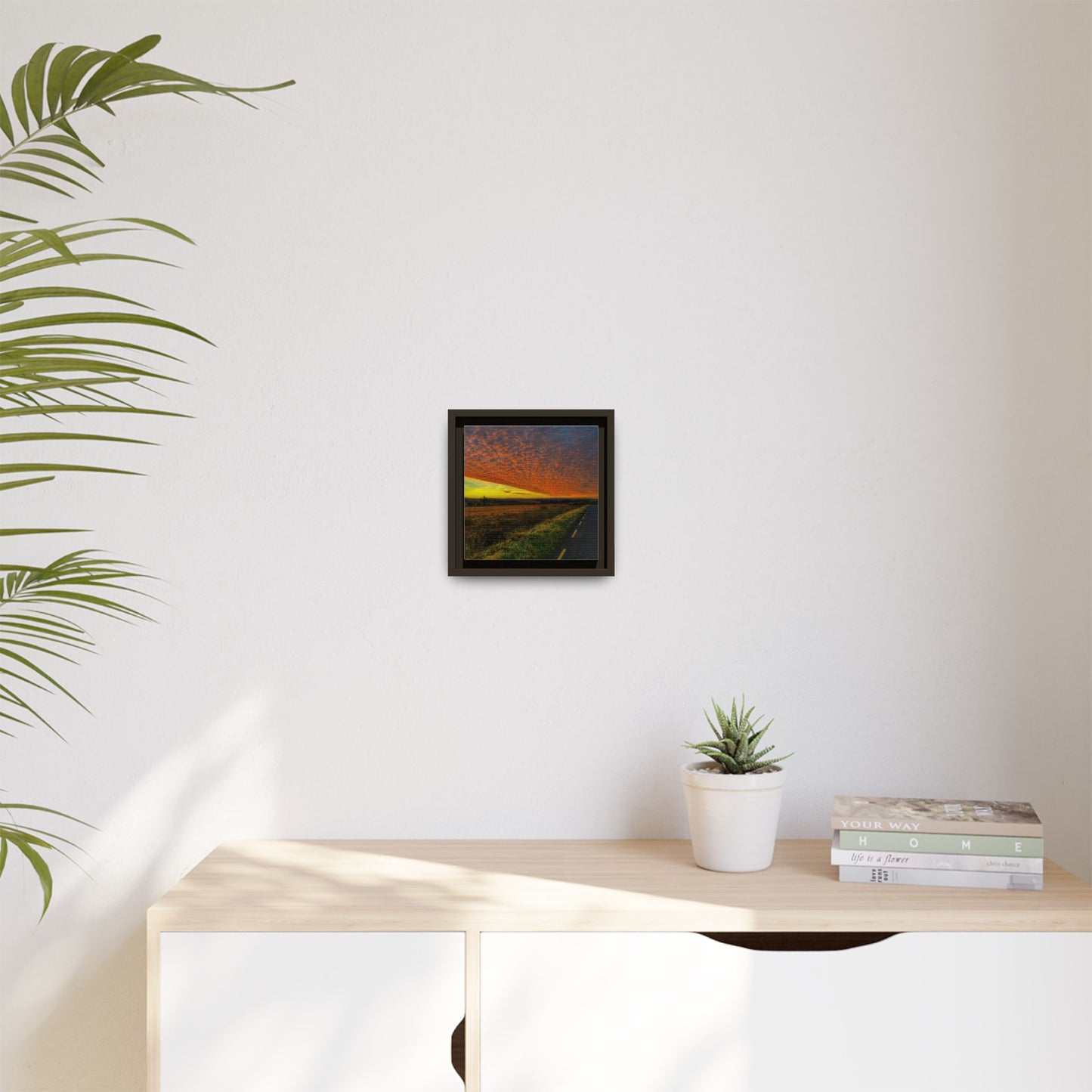 Cloudy Sunset Matte Canvas, Framed (Multi-color)