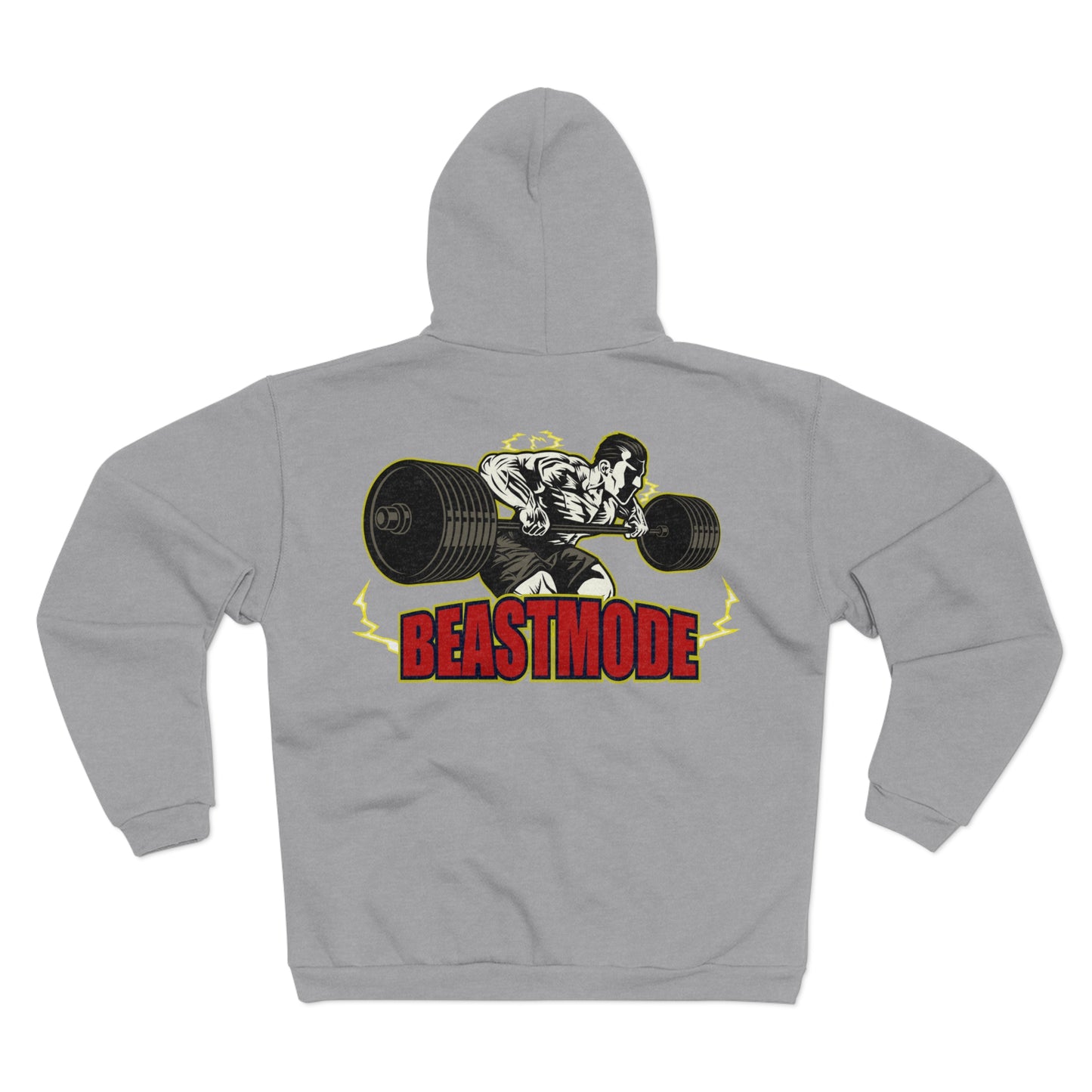 Beast Mode Unisex Hooded Zip Sweatshirt - Perfect for Gym Enthusiasts