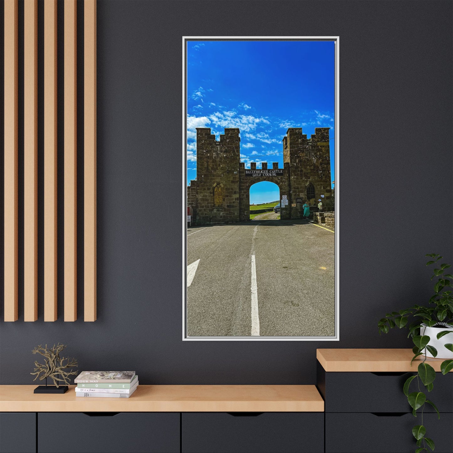 Ballyheigue Golf Club Gates Matte Canvas, Framed (Multi-color)