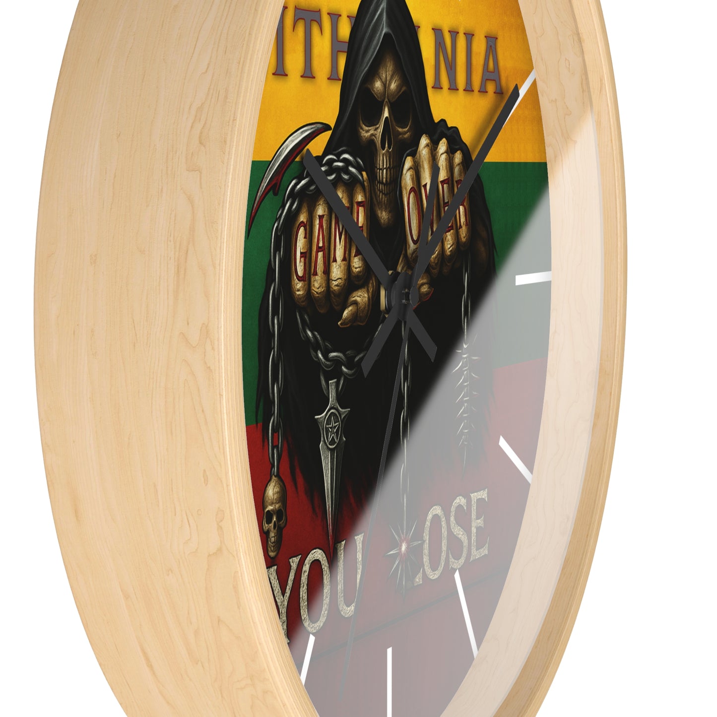 Lithuania Wall Clock Art "You lose"
