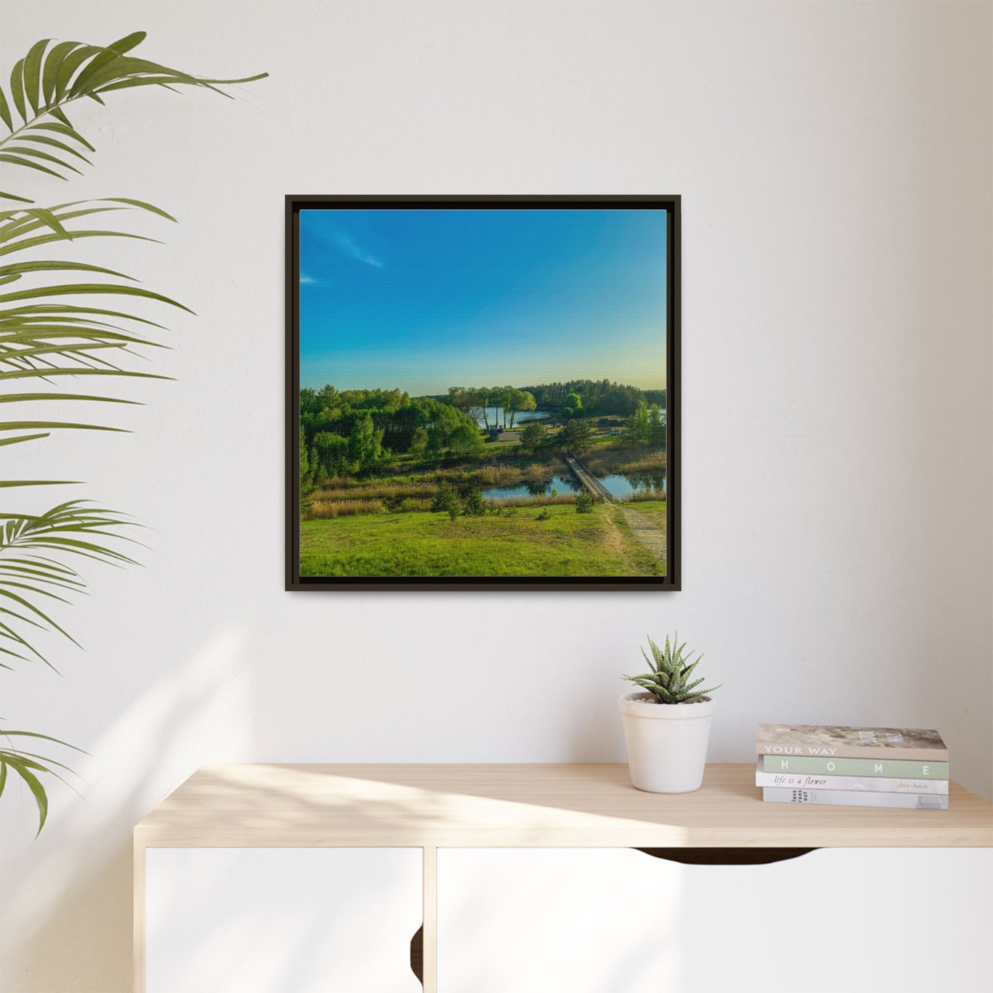 Zageres Lake Matte Canvas, Framed (Multi-color)