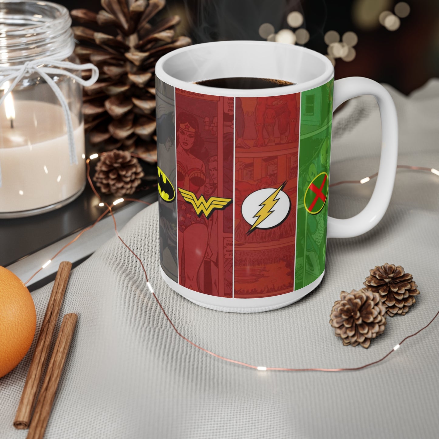 Superhero Ceramic Coffee Cups - 11oz & 15oz - Perfect Gift for Comic Fans