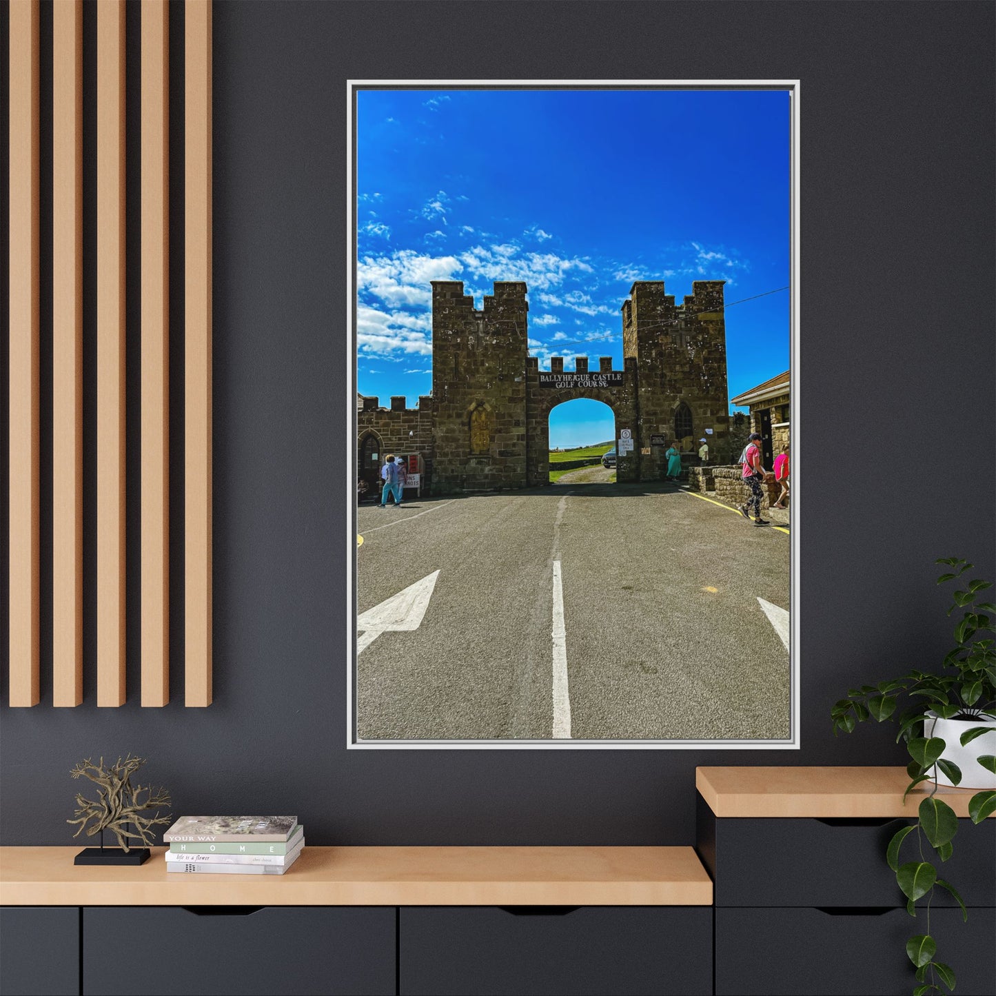 Ballyheigue Golf Club Gates Matte Canvas, Framed (Multi-color)