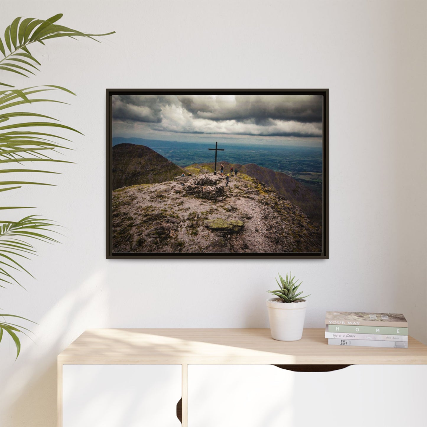 Carrauntoohil Summit Matte Canvas, Framed (Multi-color)