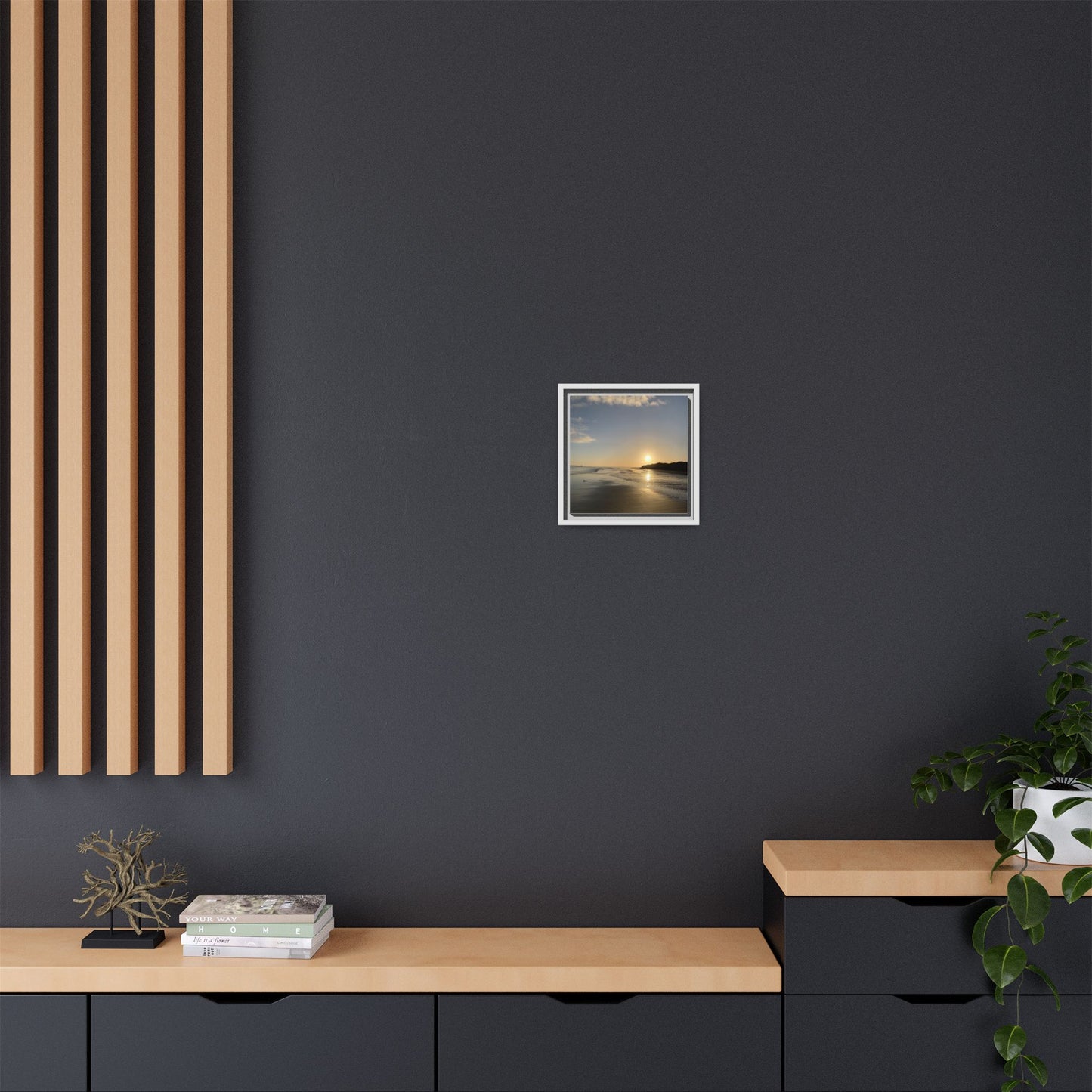 Sunset Matte Canvas, Framed (Multi-color)