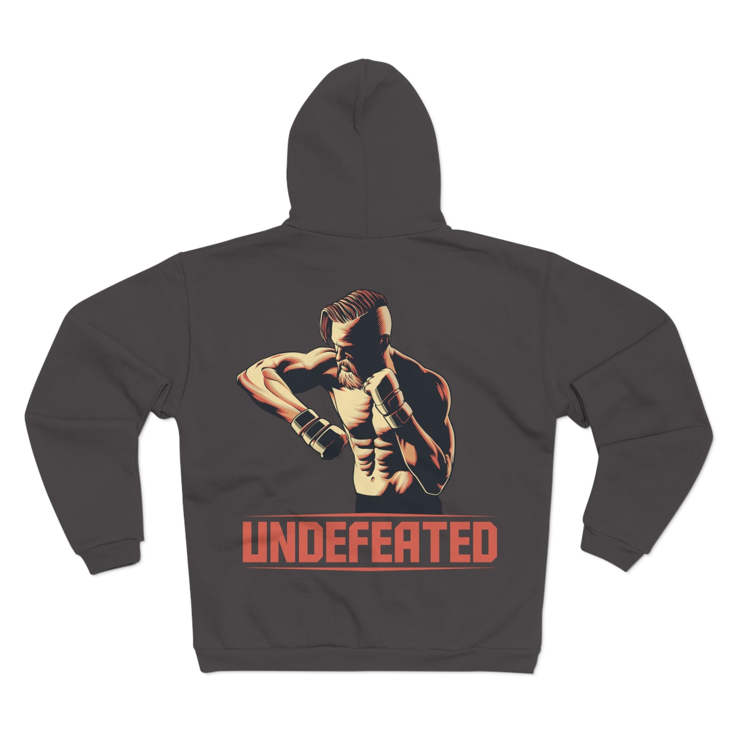 Undefeated Unisex Hooded Zip Sweatshirt - Perfect for Fighters and Casual Wear